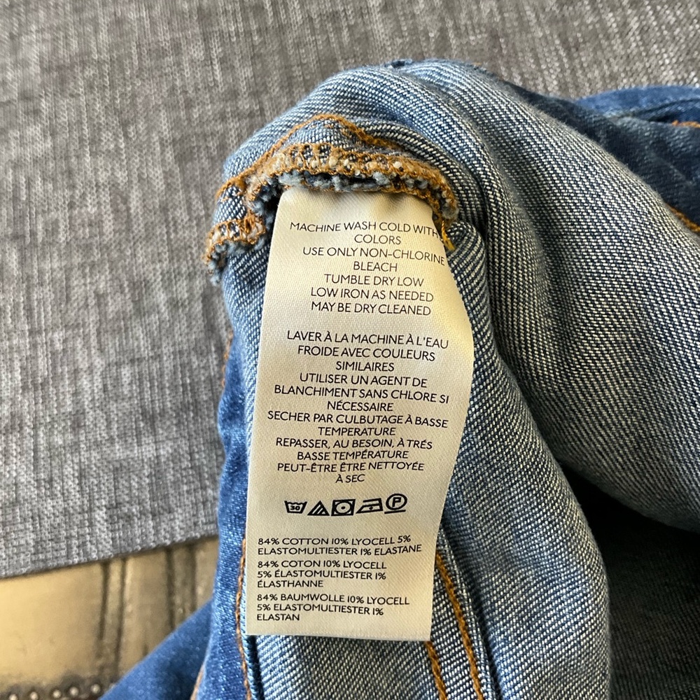 Pilcro Wide-Leg High-Rise Jeans in Blue - Picture 7 of 8